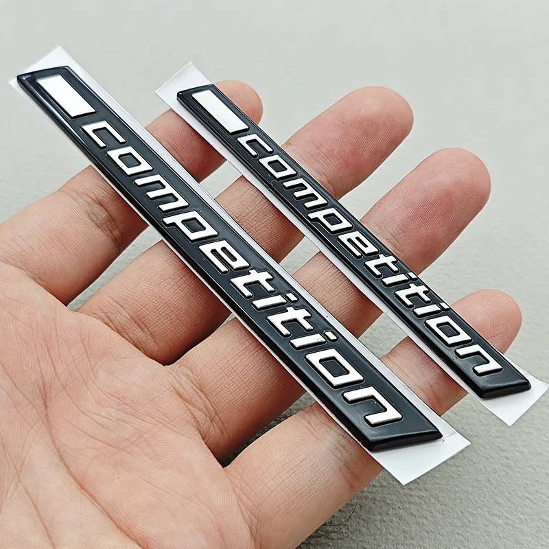 3D ABS Car Sticker Competition Logo Bar Underlined Badge Emblem Decals For BMW M3 M4 M5 X5M X6M Thunder Edition Auto Accessories