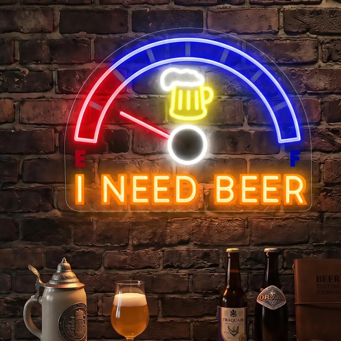 Beer Neon Sign,Bar Wall Decor, Home Bar Decor, Man Cave Wall Art, Cocktail Lounge Sign