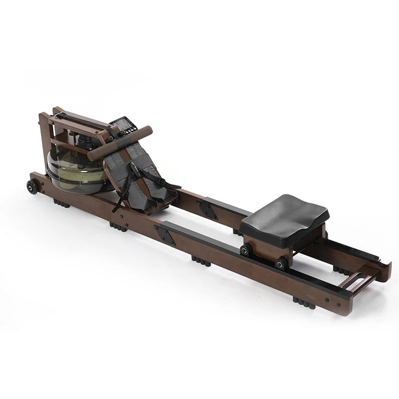 Commercial Fitness Equipment for Exercising the Back Foldable Wooden Water Resistance Rowing Machine - Environmentally Friendly