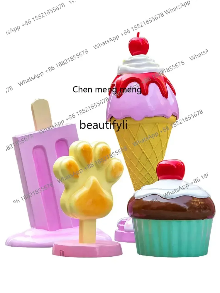

Decorative Simulation Ice Cream Ice Cream Sculpture Model Shopping Mall Milk Tea Shop Outdoor Decoration