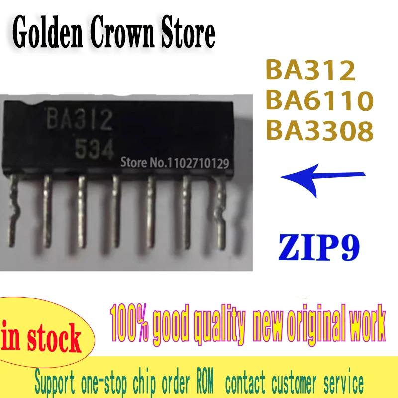 

1~5pcs/LOT BA312 BA6110 BA3308 ZIP-9 6110 SIP-9 ZIP NEW in stock