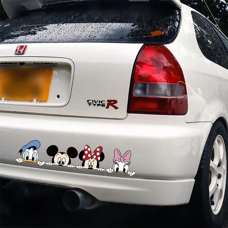 Novo mickey minnie bonito adesivo de carro cobrindo arranhões cobrindo desenho animado adesivo de corpo personalizado criativo adesivo à prova d'água