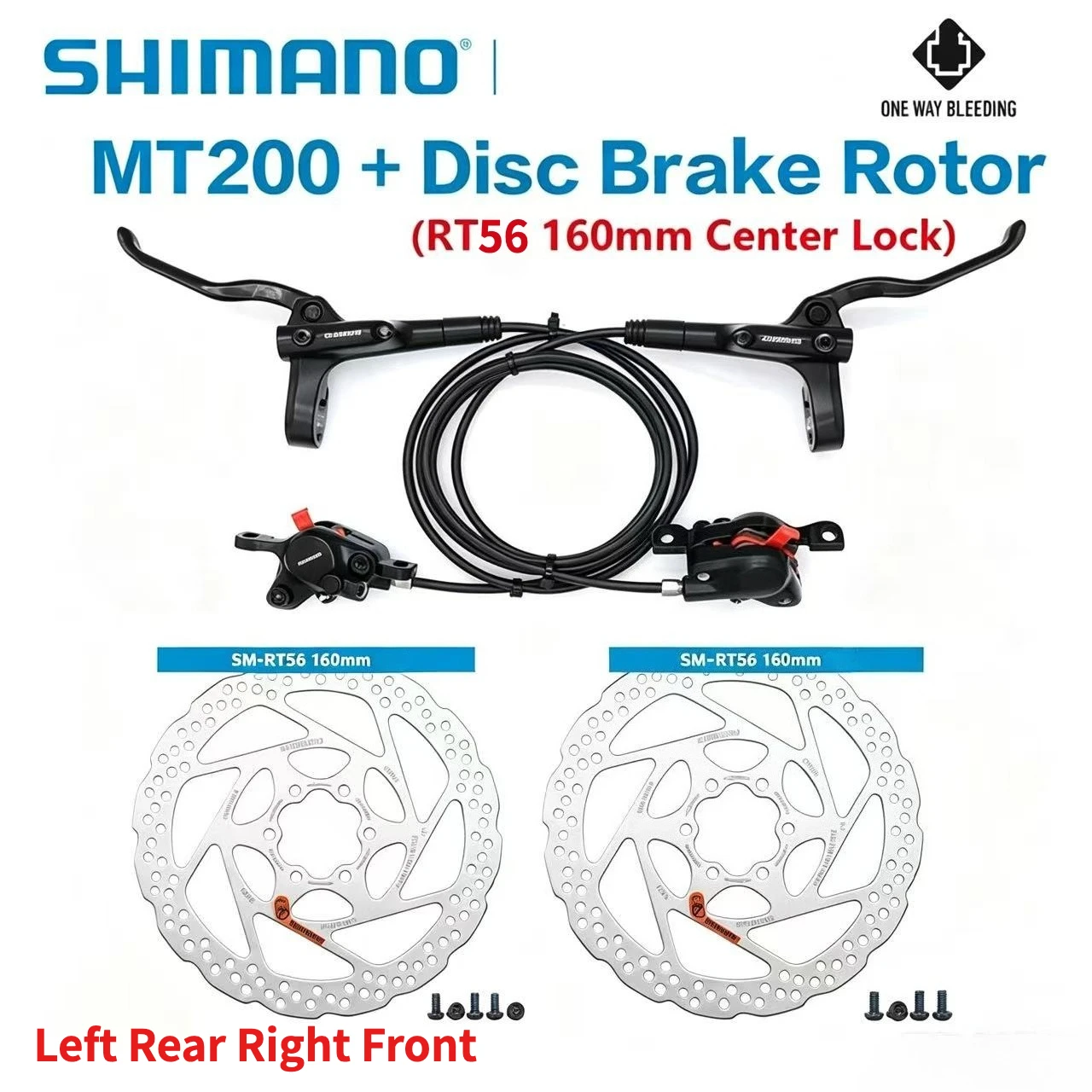 Shimano MT200 Hydraulic Disc Brake Kit Compatible SM-RT10 SM-RT56