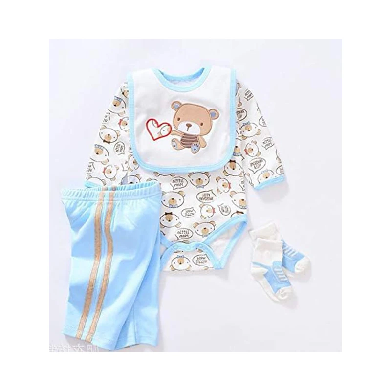 Reborn Baby Dolls Clothes Boy 18 inch Light Blue Outfits Sets for 17-19 inch Reborn Doll Newborn