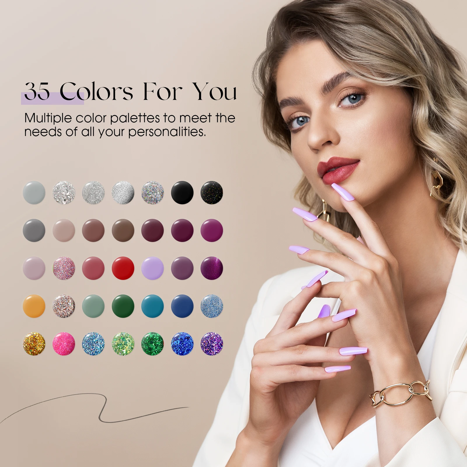 Rosalind-Juego de pegamento para uñas en gel, 38 unidades/juego, esmalte de uñas de color gel, traje de uñas brillante con parte inferior, lámpara UV para uñas, kit de uñas DIY.