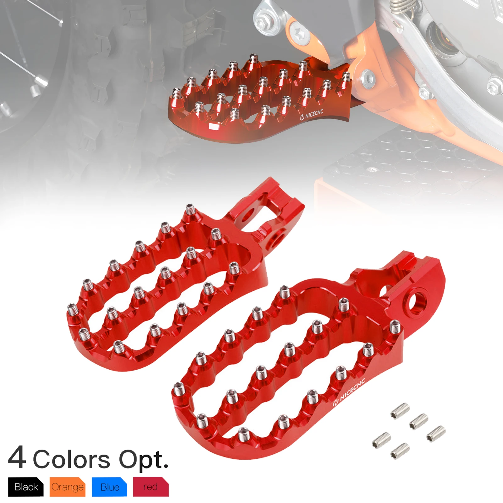 

For GasGas 2021-2023 EC 300 EC 250 MC 125 EX 300 EXF 250 350 450 MC 250F MC450F Motorcycle 62mm Forged Wide Foot Pegs Footrest