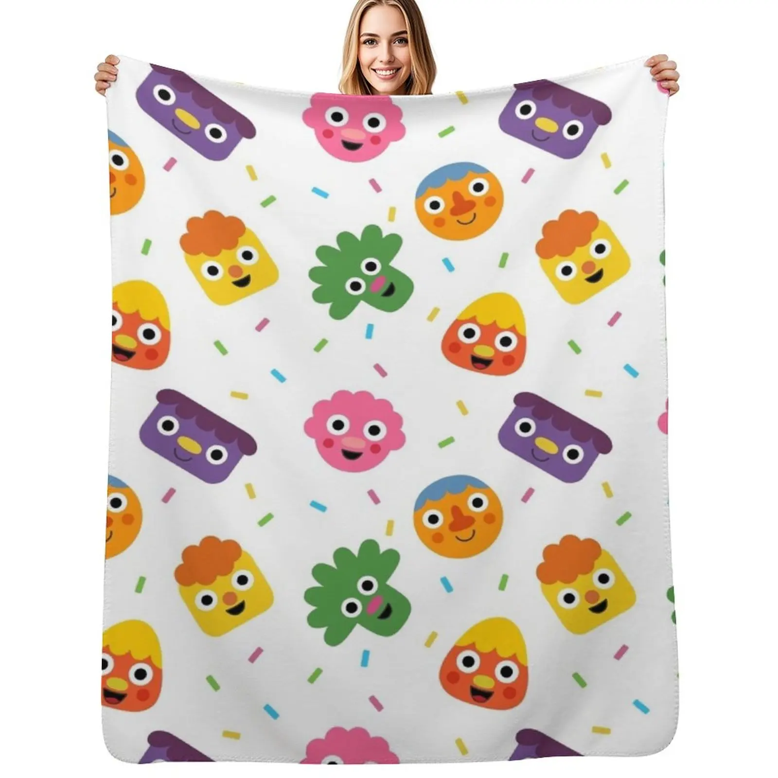 

Noodle & Pals Pattern 01 Throw Blanket Men's Soft Warm Throw Blanket for Couch