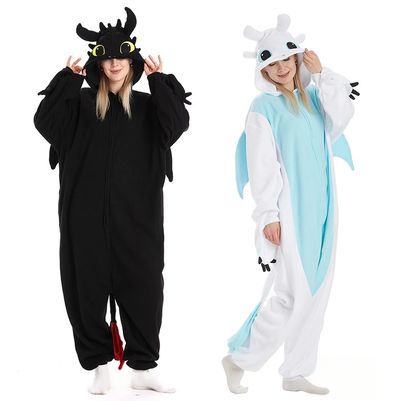 

New Dragon Taming Master Toothless Anime Peripheral Cartoon Jumpsuit Nightwear Halloween Little Flying Dragon Couple Style