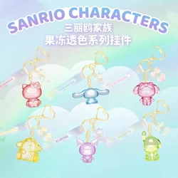 Sanrio Creative Transparent Candy Color Pochacco Keychain Cinnamoroll Cartoon Cute School Bag Pendant Jewelry Car Key Chain