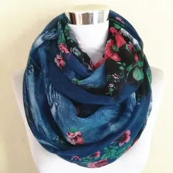 Fashion Design Sexy Sky Rose Shawl infinity Scarf women ring scarves Neckerchief Autumn Winter Foulards Muslim Hijab Sjaal
