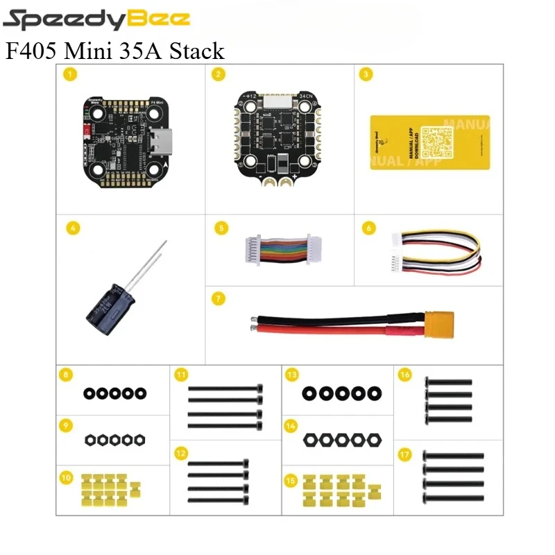 

1pcs F405 Mini BLS 35A 20x20 Stack Flight Controller BLS 35A Mini V2 4in1 ESC for RC FPV Racing Drone