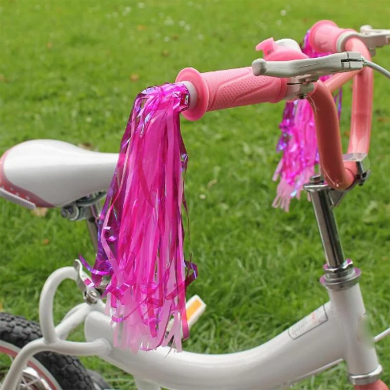 2pc Bike Handlebar Streamers Tassel Children Bicycle coloured ribbon Decoration Kids Girls Boys Gift Tricycle Scooter Accessorie