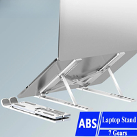 7 Gears Laptop Holder Desk Stand Plastic ABS Notebook Support Riser Portable Foldable Bracket Lifting for Macbook Apple Air Pro