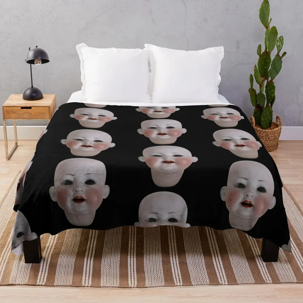 

Spooky Baby Doll Throw Blanket Designers Plush Blankets