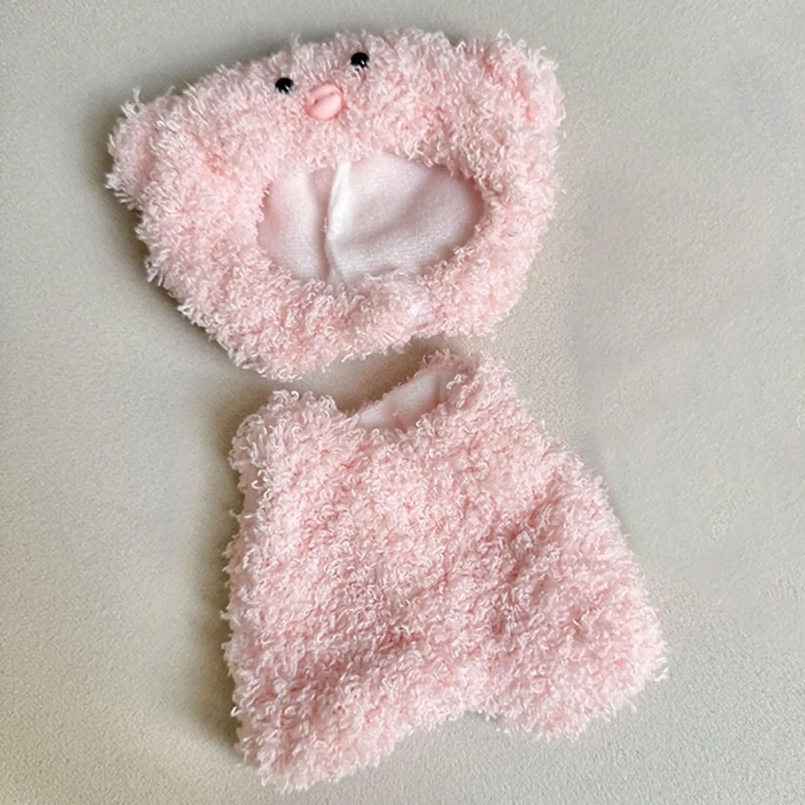 

Plush Figure Romper with Hat Clothing Fashion Photo Props for Kids DIY Dress Make Your Own Dolls for Flexibility 6.69 inch