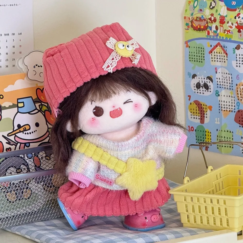 Cute Multi Color Doll's Clothes Multiple Styles Hand-made Doll Outfit Dolls Accessories Gift Doll Hoodie Set 20cm Cotton Doll