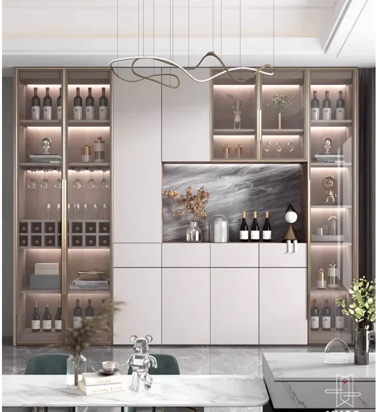 Integrated wine cabinet, modern minimalist living room, multifunctional tea cabinet, dining room storage cabinet