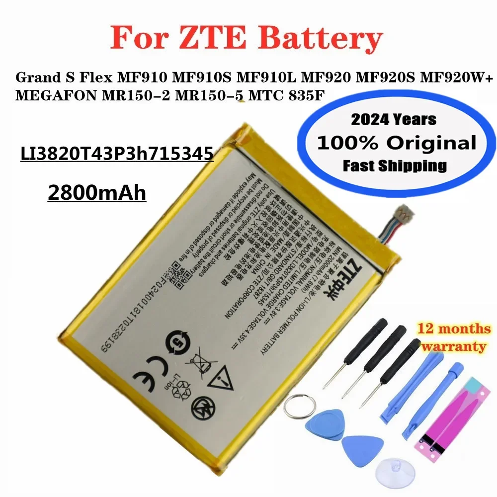 New Original Battery LI3820T43P3h715345 For ZTE Grand S Flex MF910 S L MF920 S MF920W+ MEGAFON MR150 2 5 MTC835F Router Battery