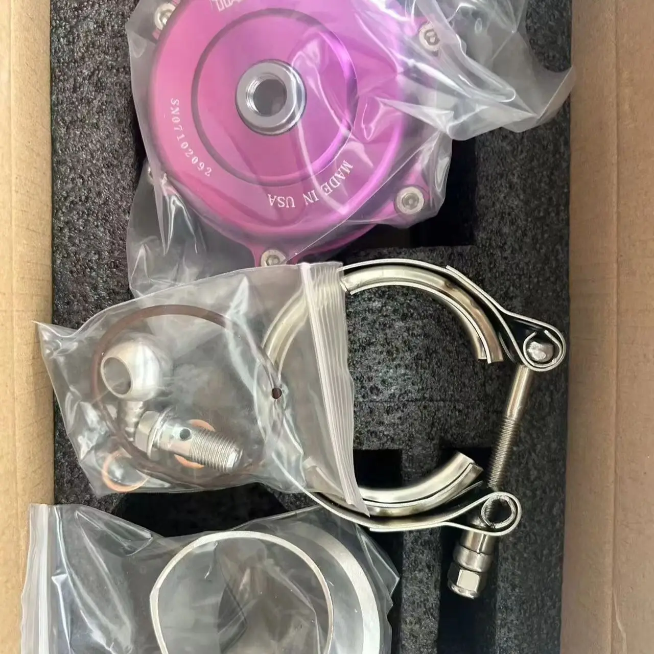 ألومنيوم عالمي Jdm 50 مم تفجير Q Typer BOV مع شفة شريط V مع شعار عالي الجودة #4