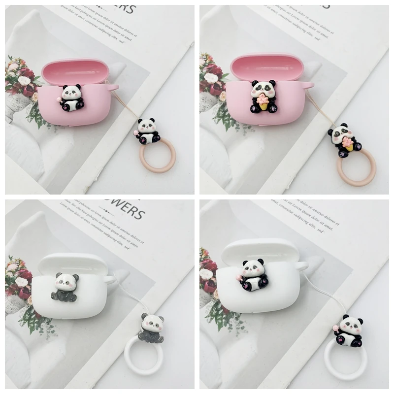 لطيف الباندا سماعة غطاء لسماعات الأذن HONOR Choice X7 Lite /LCHSE X7Lite X7e /TiinLab S7 X7i حافظة من السيليكون المقاوم للصدمات #1