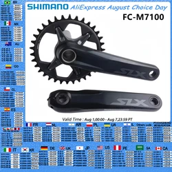 SHIMANO SLX M7100 M7120 12 12S MTB bisiklet 170mm 175mm wheel M8100 30T 32T 34T 36-26T BB MT801 BSA PA M7100 Crankset