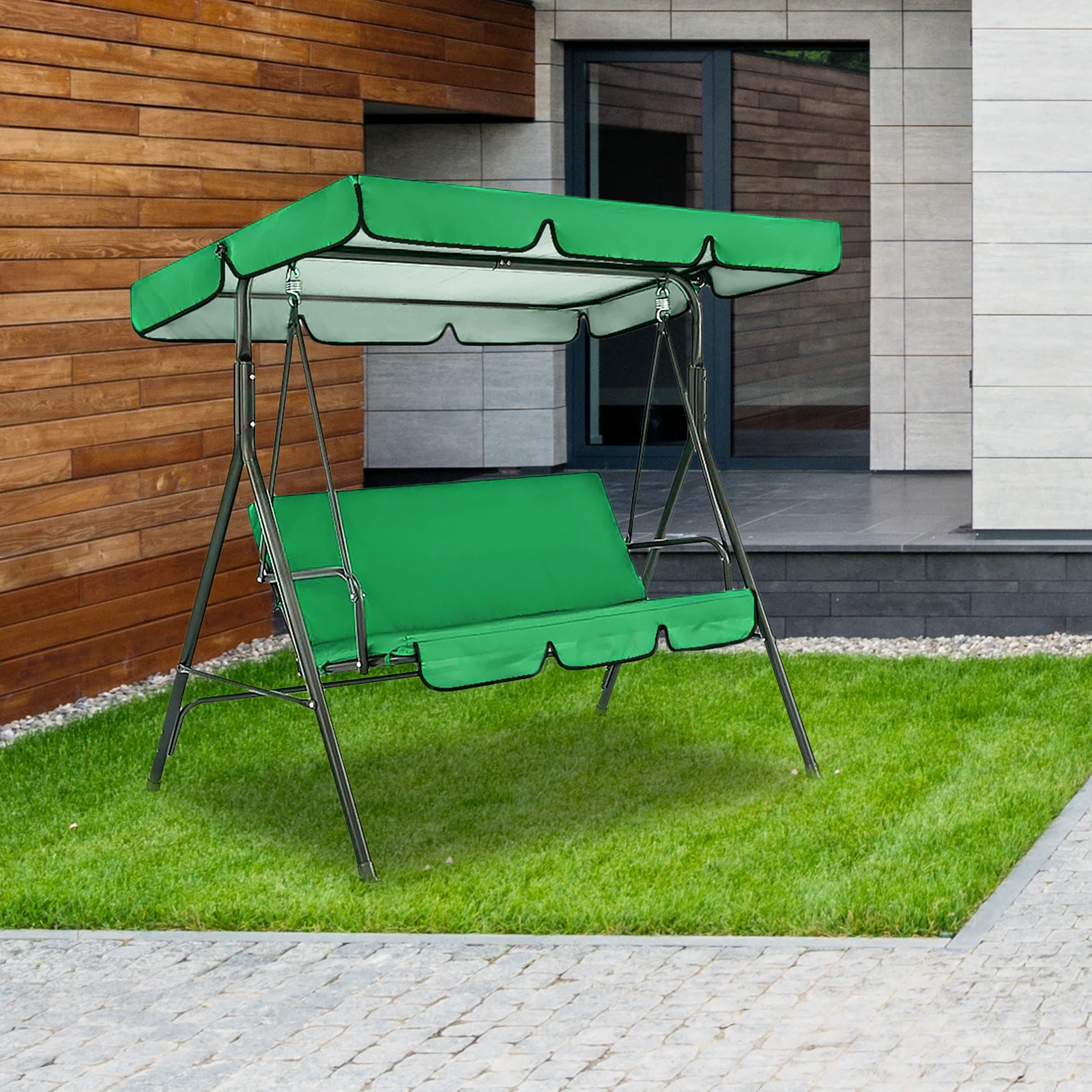 Patio Swing Canopy Replacement Dustproof Outdoor Garden Furniture Covers Swing Seat Top Cover for Yard Garden Swing Porch Seat