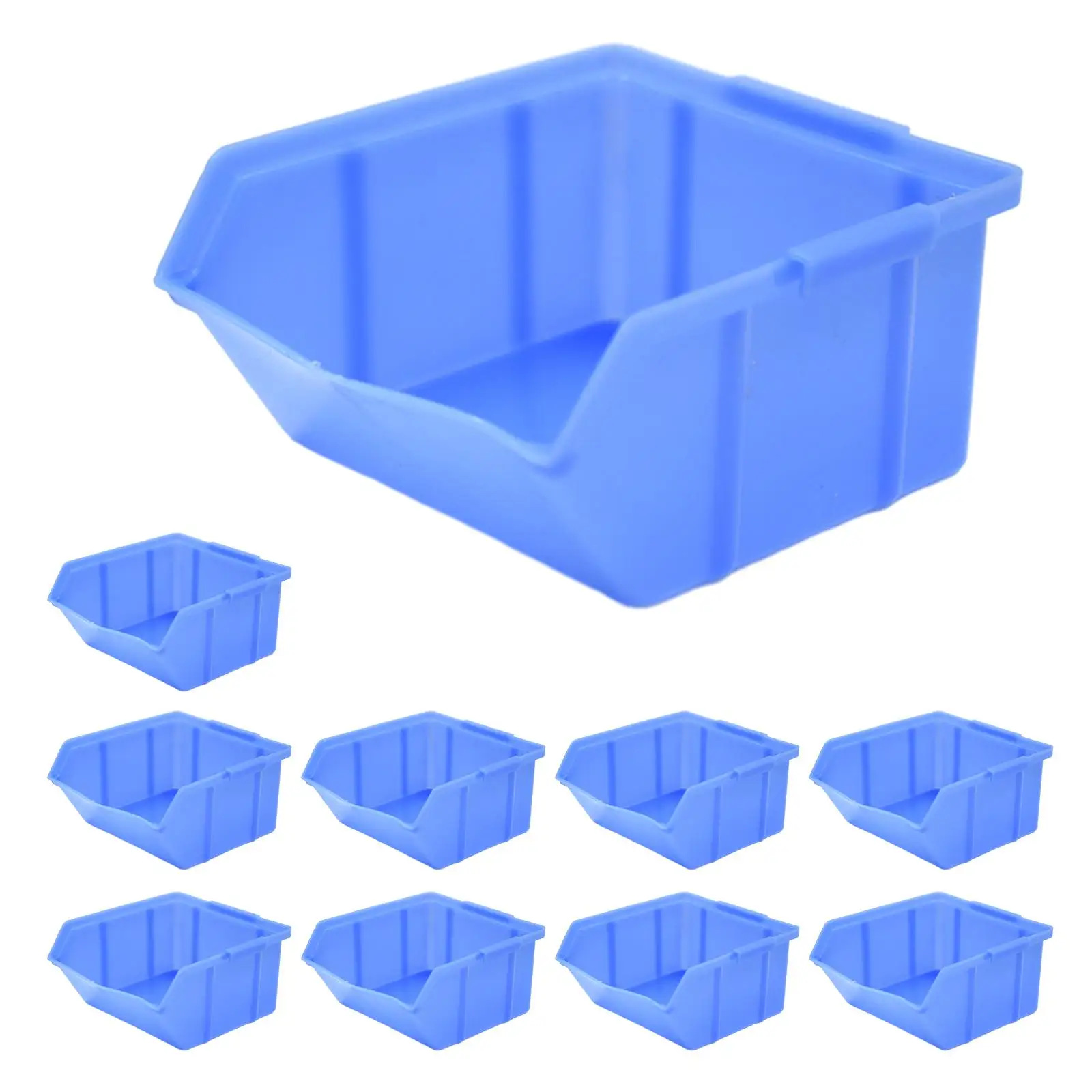 10Pcs Wall Mounted Storage Bins Nail and Screw Organizer for Shop Hobbies