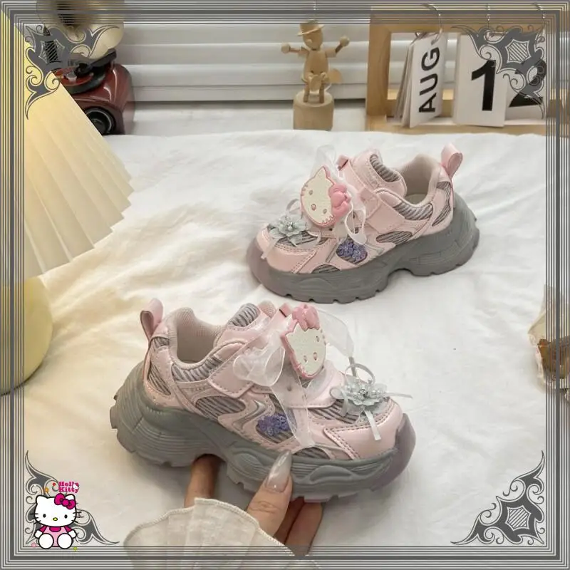 حار سانريو مرحبا كيتي أحذية رياضية للأطفال Kawaii أنيمي طالب عادية عدم الانزلاق مقاوم للماء ، مقاومة للاهتراء الراحة الخريف أبي الأحذية #3