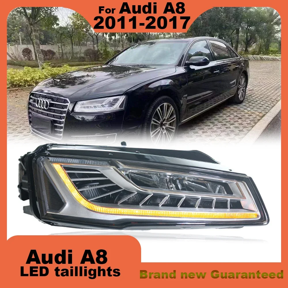 For Audi A8 2017 2011-2017 upgrade LED headlamp Laser Lenses Lamp Head Front Light Daytime running light headlight Accessories