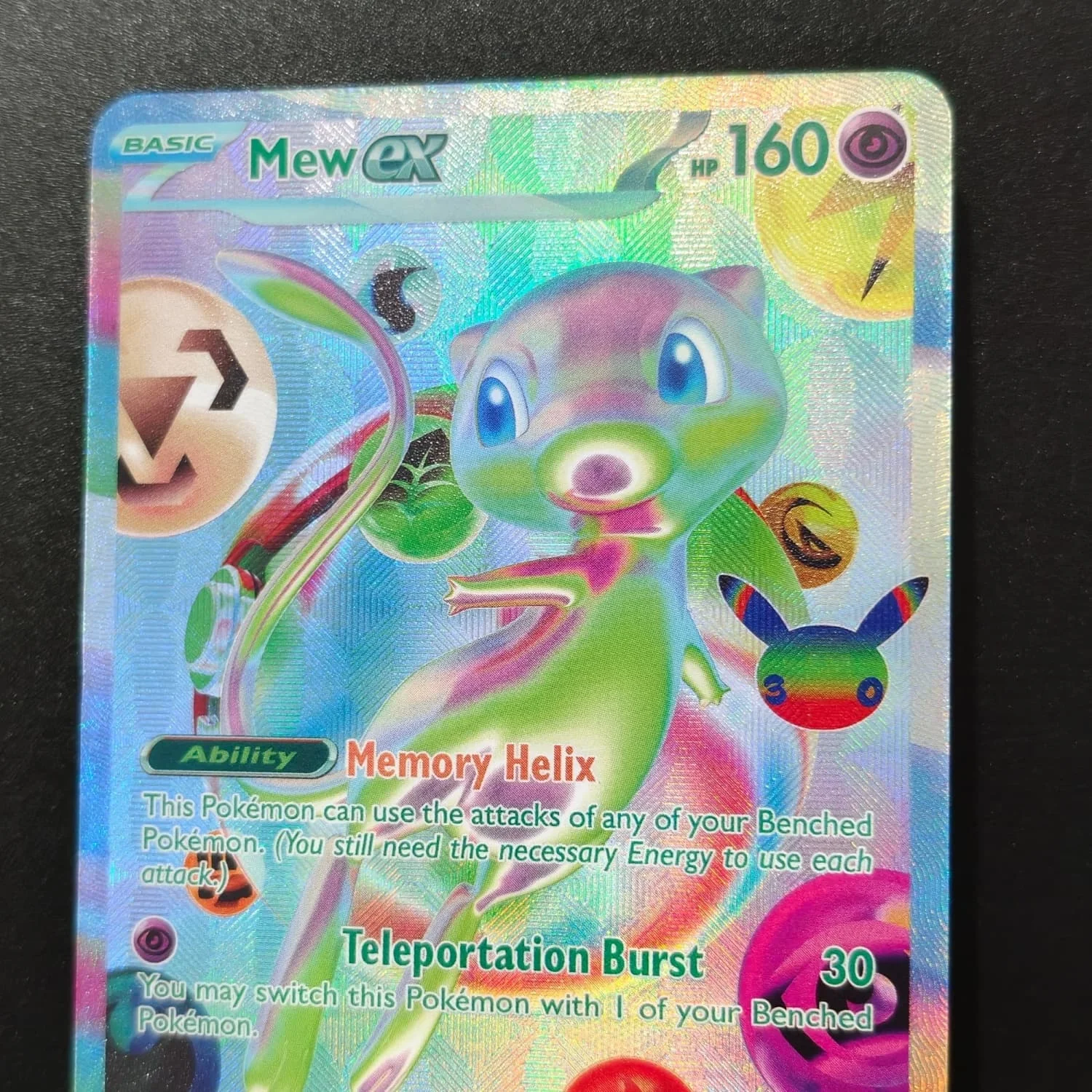 DIY Proxy Pokemon PTCG English 30TH Celebration Futuristic Cyber Mmetal Mewtwo ex #157 Mew #158 Game Collection Card Toy view 5