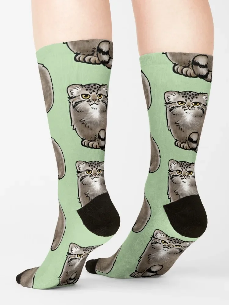 Meia de Natal elegante para homens e mulheres, Pallas's Cat e Manul Cat Socks