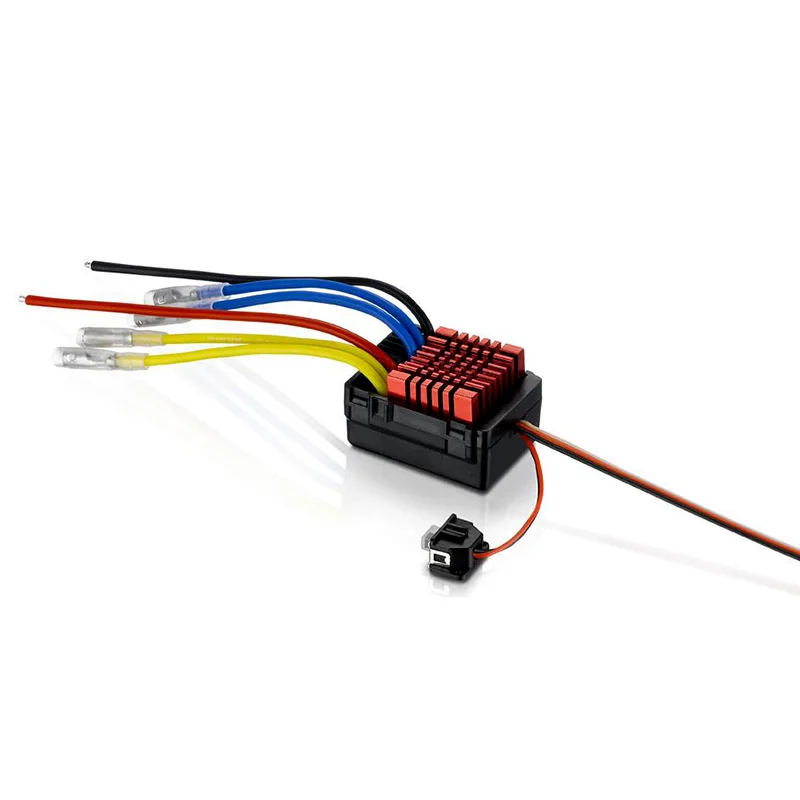 Hobbywing QuicRun WP 880 80A Dual Brushed Waterproof ESC Pengontrol Kecepatan Motor Komponen untuk Mobil RC 1/8