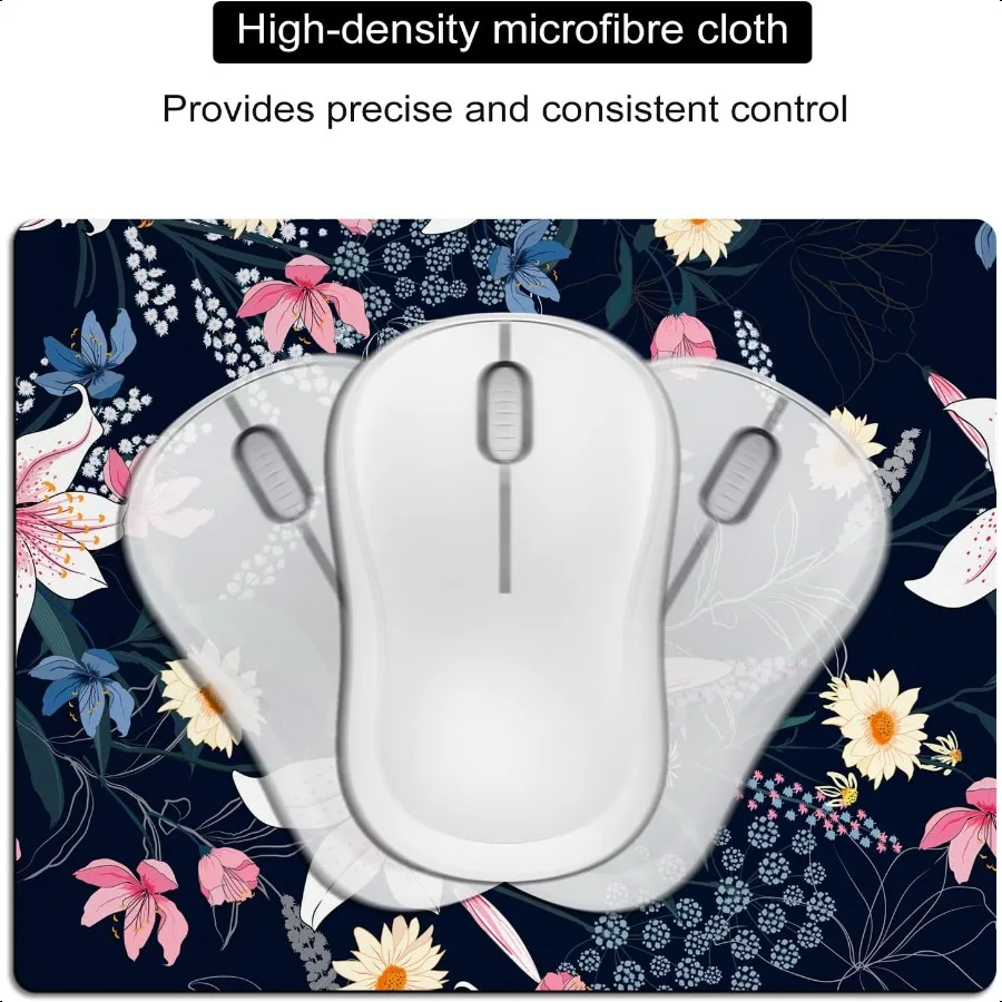 Kleines Mauspad, niedliche Mini-Mauspads für kabellose Maus und Laptop, Reise-Mauspad mit Designs, ästhetisches, florales, tragbares Mauspad