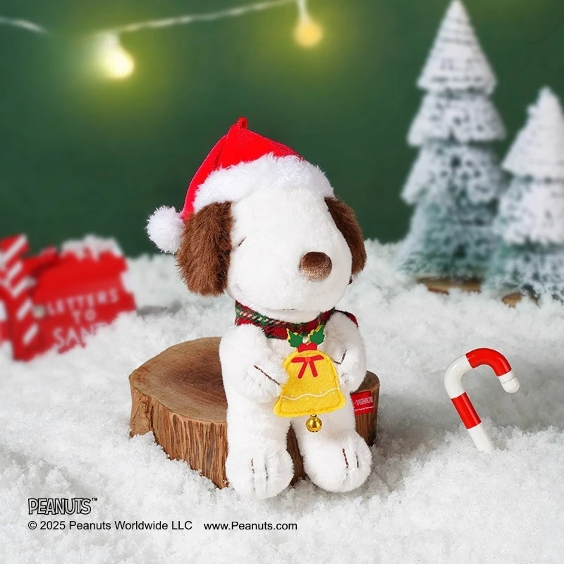 

2025 Snoopy Christmas Plush Keychain Limited Edition Santa Hat Doll Soft Plush Keyring Xmas Gift for Fans Collection