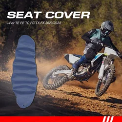 Dirt Bike Seat Cover Rubber for Husqvarna 2023-2024 TC FC TX FX 125 250 350 450 / 2024 TE FE 150 250 300 350 450 501, Blue Grey