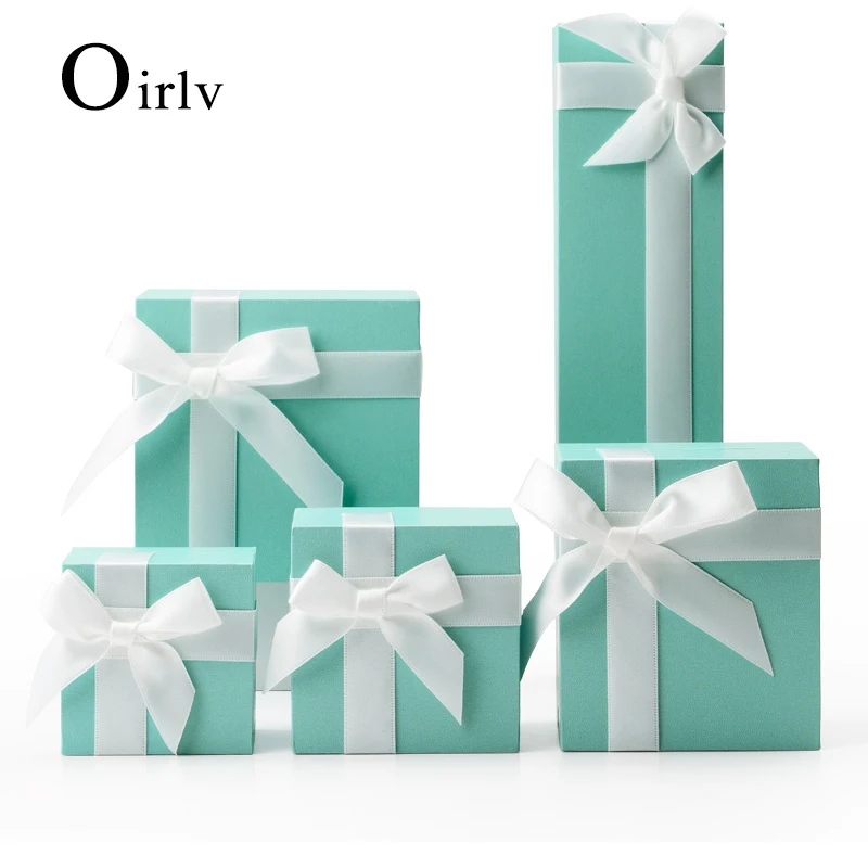 

Oirlv Green Blue Jewelry Box Gift Packing Boxes With Bow Ring Earring Bracelet Necklace Jewelry Box Blue Jewelry Box Gift Boxes