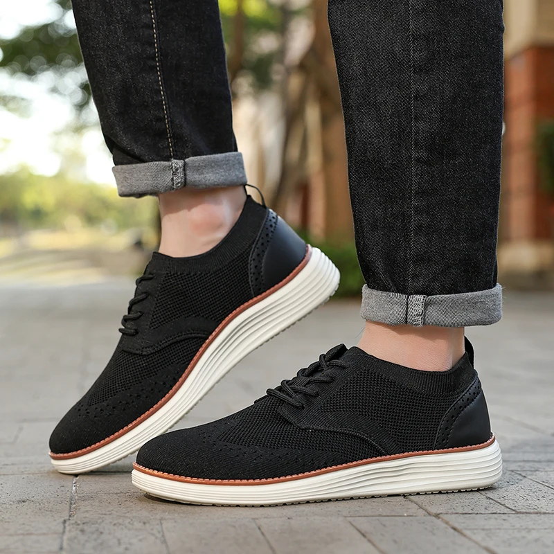 أحذية رياضية كاجوال للرجال بلون سادة، أحذية رياضية خفيفة الوزن قابلة للتنفس، أحذية رياضية عصرية للمشي، أحذية مسطحة سهلة الارتداء