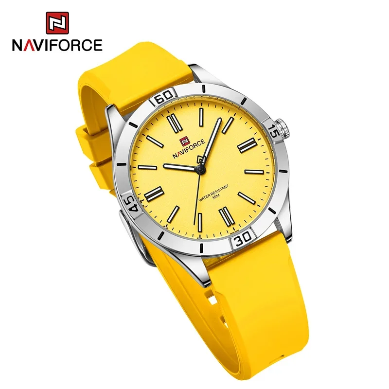 NAVIFORCE Brand New Design Women\'s Simple Watch Fashion Ladies Clock Waterproof Silicone Strap Wristwatch Relogio Feminino 2023