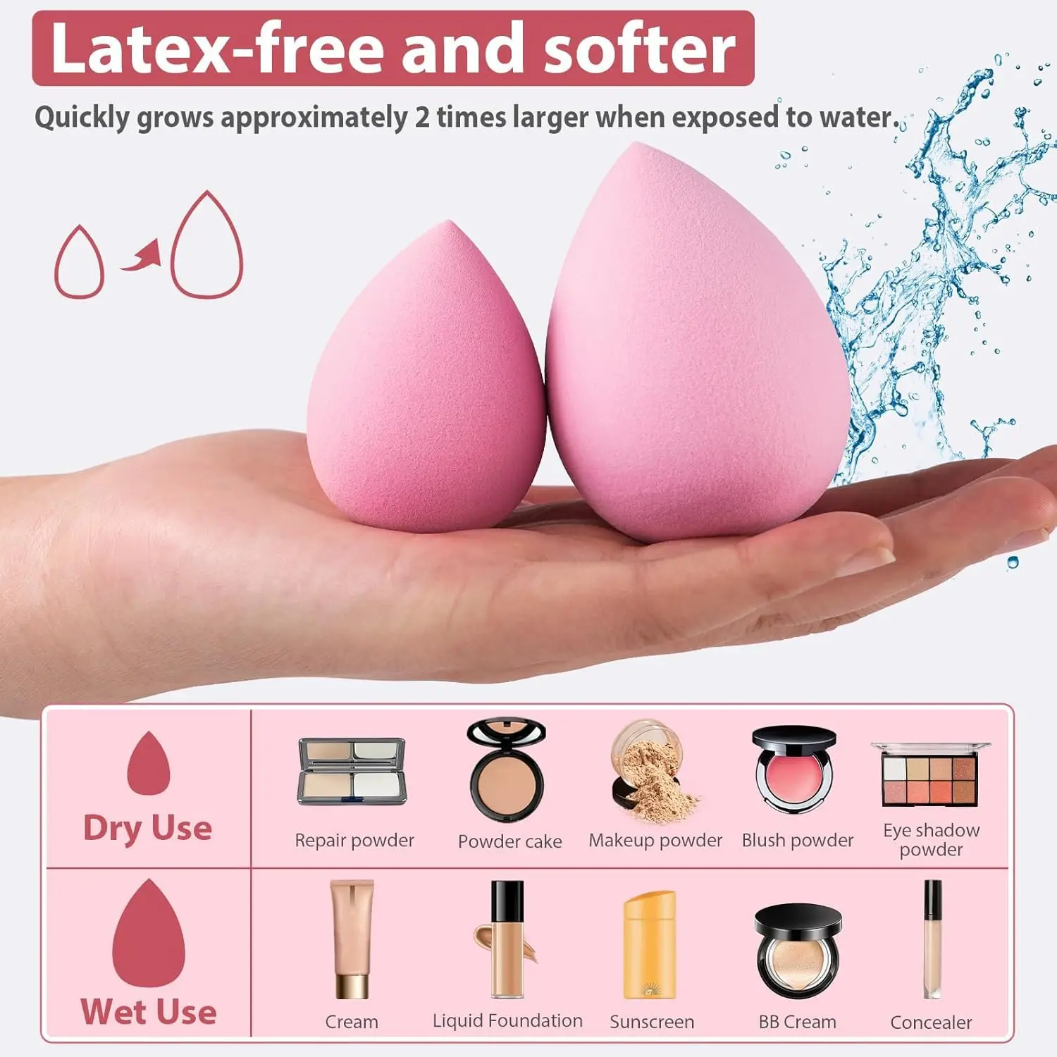 Conjunto de pincéis de maquiagem sintética premium profissional, 42 peças, adequado para iniciantes, para base facial, pó, corretivo, pincéis para os olhos