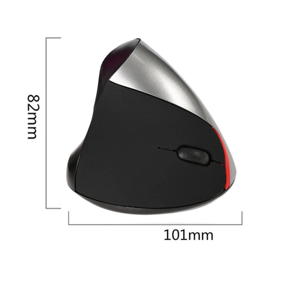 2.4G ماوس لاسلكي عمودي قابل لإعادة الشحن أجهزة الكمبيوتر المحمولة الكمبيوتر الفئران ث/جهاز استقبال USB 2400 ديسيبل متوحد الخواص 6 أزرار لأجهزة الكمبيوتر المحمول ماك ويندوز