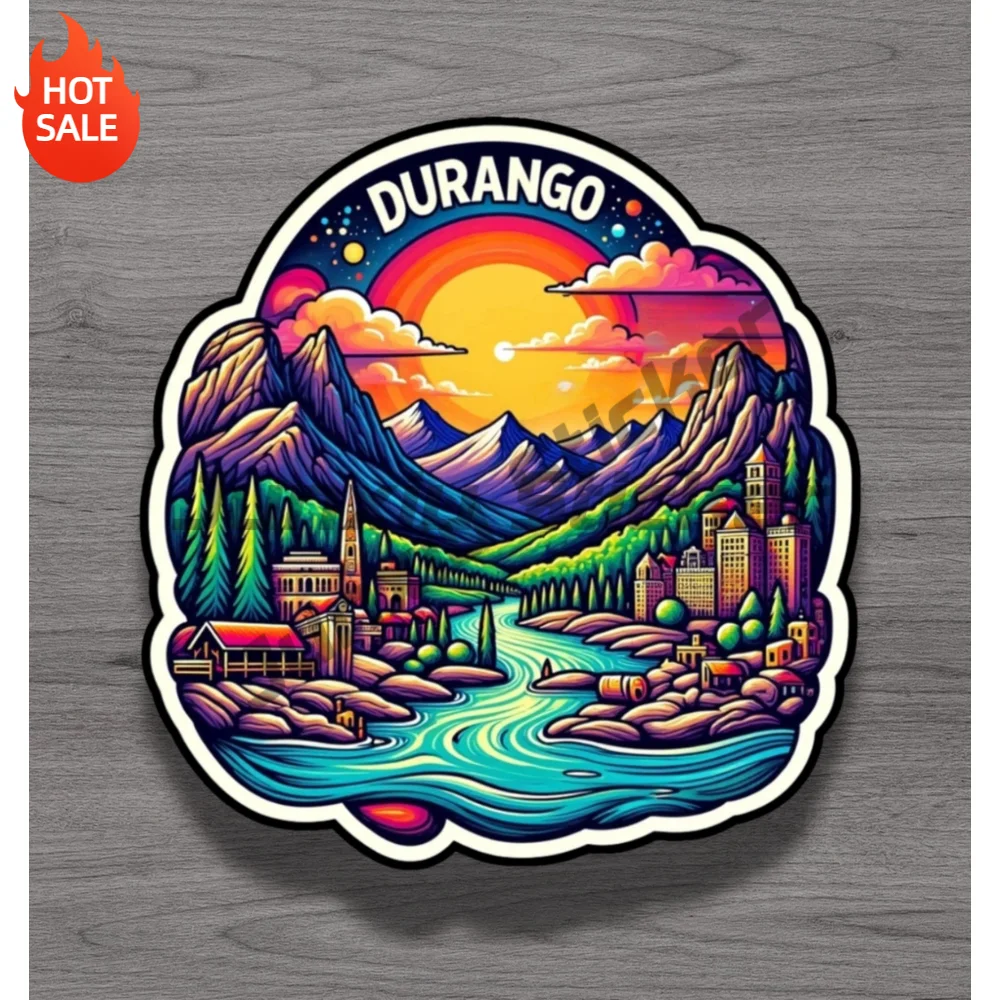 Durango Colorado Travel Souvenir Vinyl Sticker For Laptop And Suitcase Self Adhesive Decal