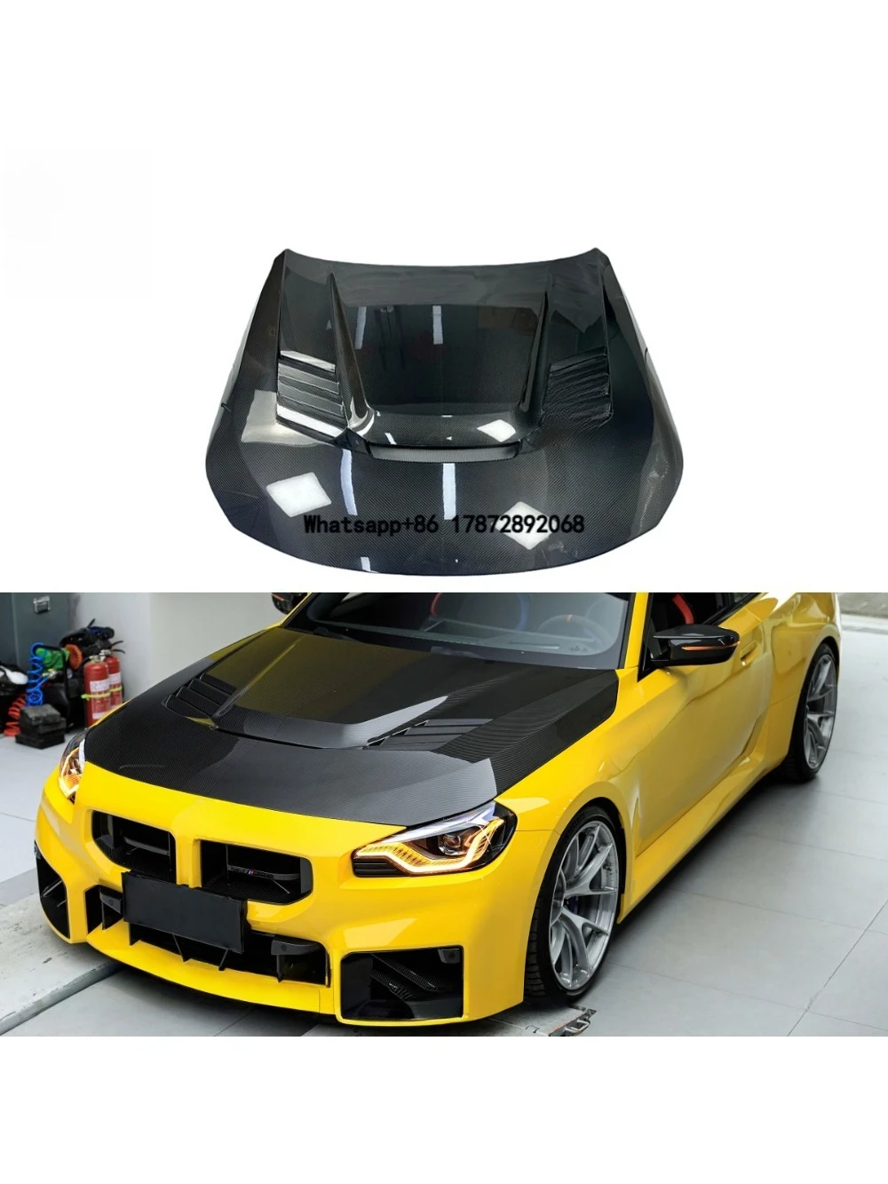 

New Dry Carbon Fiber V Style Front Engine Hood with Screws for G87 M2 G42 M240i 2 Series Upgrade Valve Cover