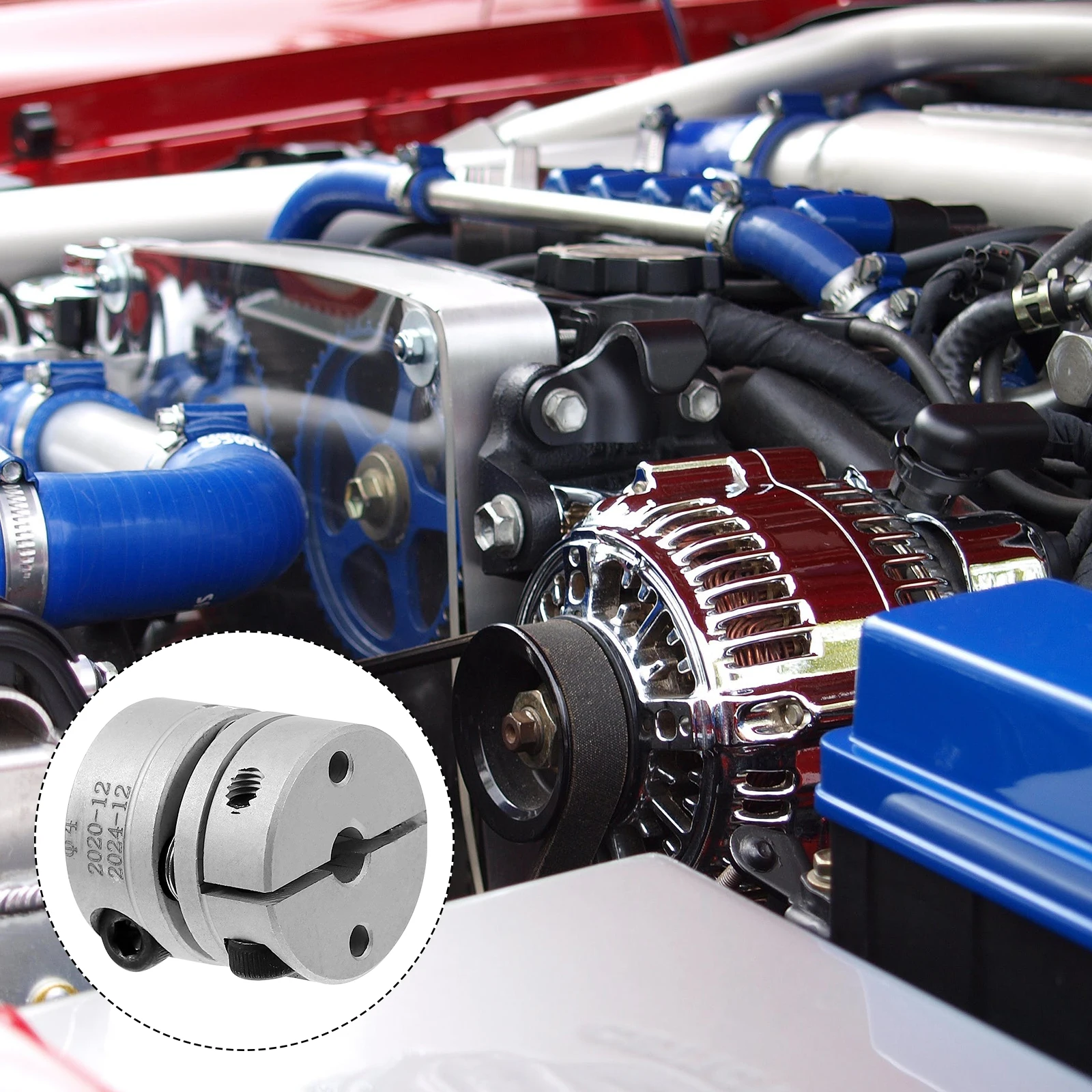 

Shaft Coupling Stepper Motor Coupler Aluminum Alloy One-Piece Spring Connector for Encoder Flexible Transmission Flexible