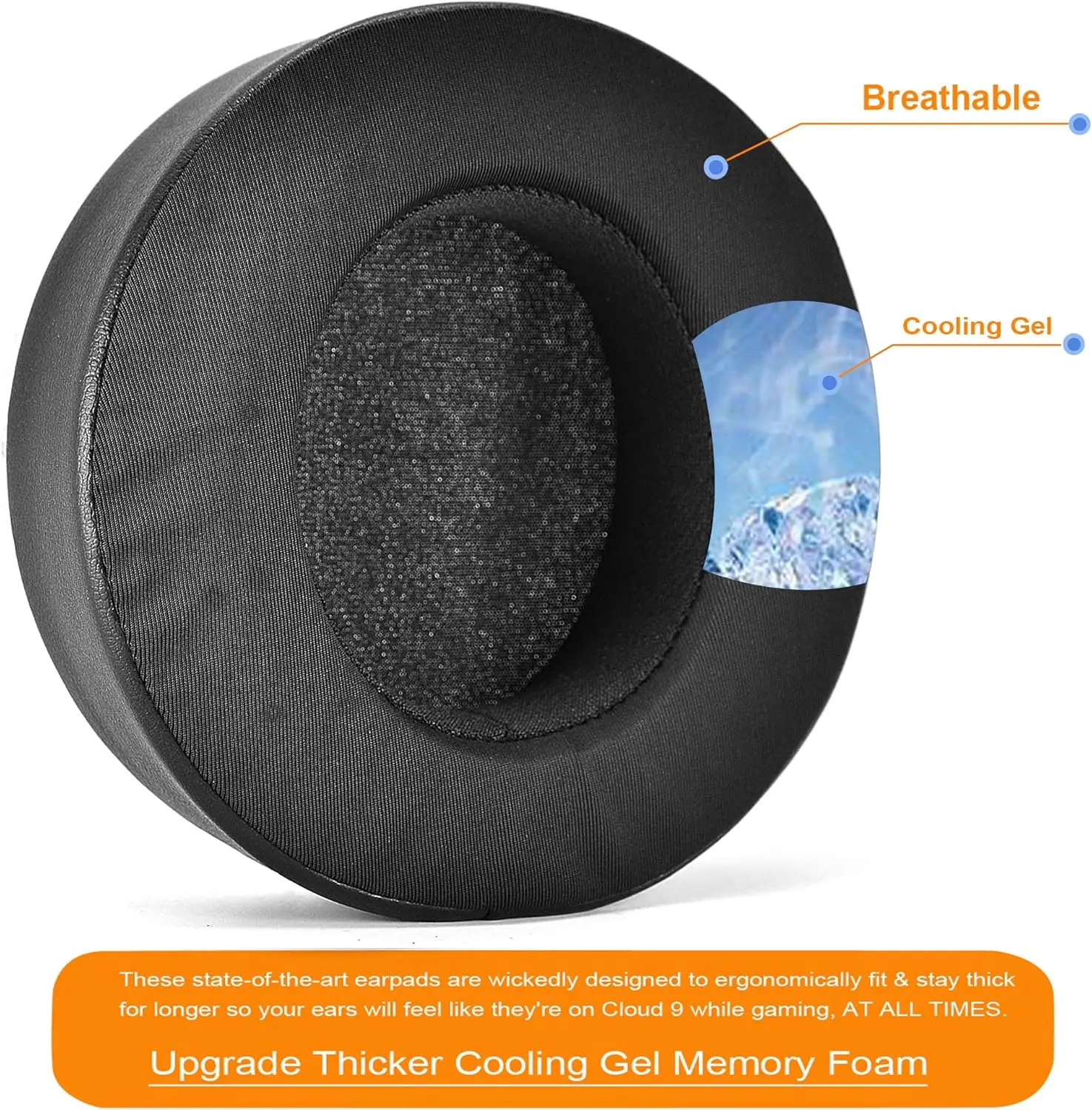 

Updated Cooling-Gel earpads,Compatible for Philips Audio Fidelio X2 HR X1 Wired Replacement Ear Pads Cooling-Gel Noise Isolation