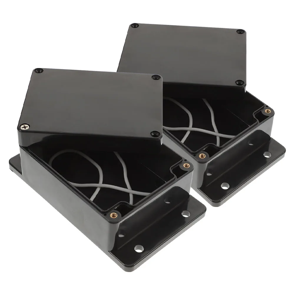 2Pcs Waterproof Junction Box Electric Outlet Connector Enclosure Outdoor Gfci Abs Plastic Housing Weatherproof Storage