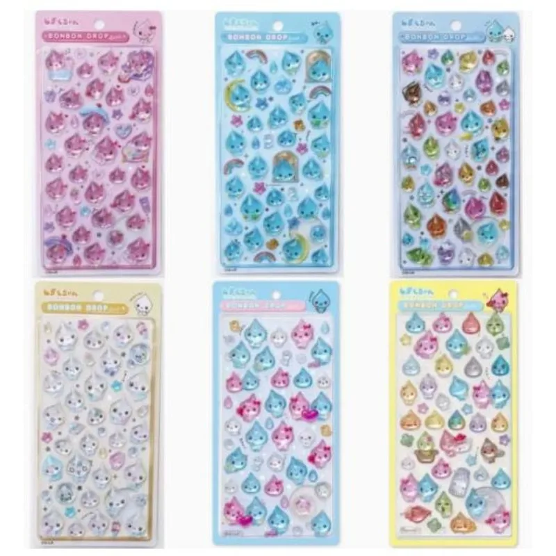 Hot New Vintage piccolo adesivo in rilievo con gocce d'acqua, adesivo in cristallo 3D, adesivo decorativo epossidico solido