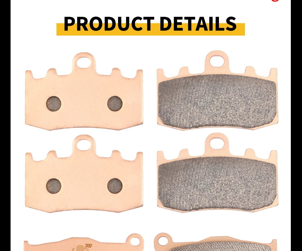 JSRAOIMG Gesinterte Bremsbeläge (vorne & hinten) für BMW R850RT 2006; R1150RT Integral ABS 2000–2006; R1200RT 2006–2013 (R 850RT, 1150RT, 1200RT) – Detail 20