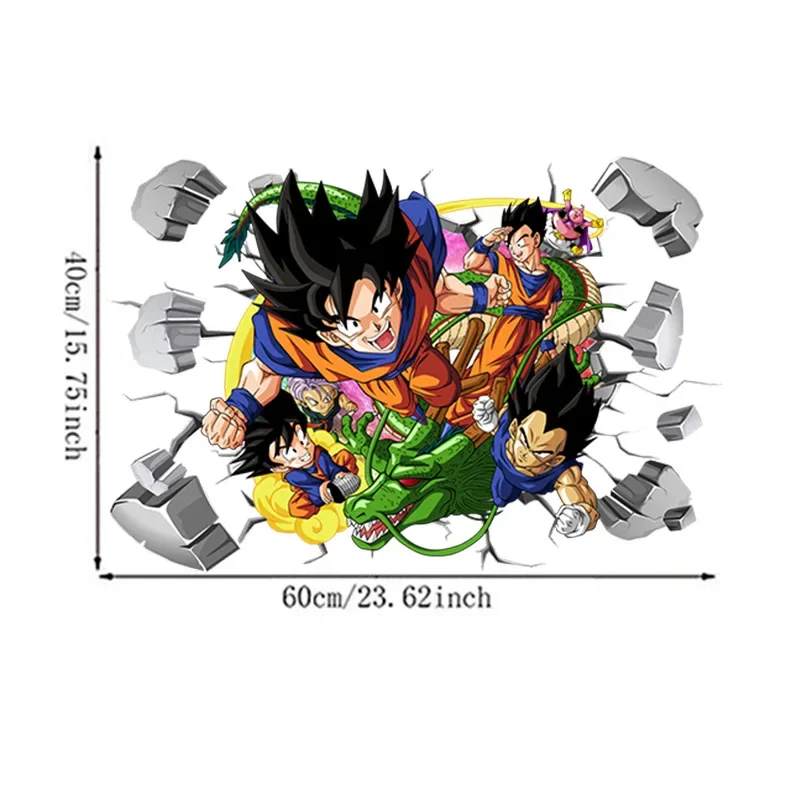 Dragon Ball Z Goku Stickers Vegeta 3DWall Stickers Children Bedroom Kindergarten Wallpaper Deco Sticker Home Decoration Gift