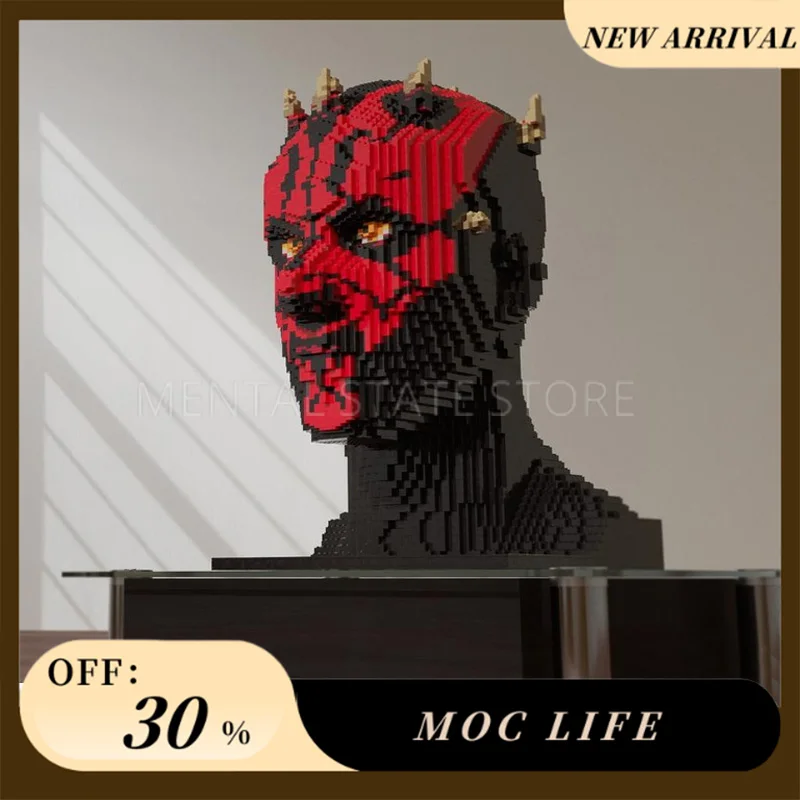

[8890 шт.] индивидуальный MOC Darth MauI бюст креативный набор строительных блоков STEM развивающие игрушки комплект строительной модели подарки на день рождения