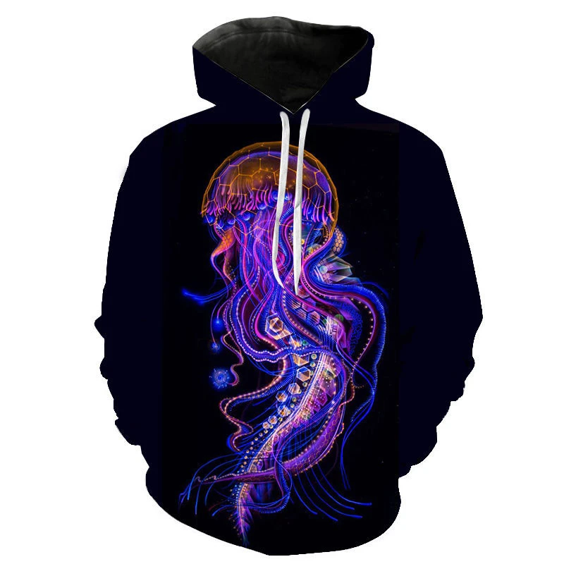 Autumn Sea Jellyfish 3D Print Hoodies Men Women Fashion Casual Sweatshirts Oversized Hoodie Pullovers Tracksuit Kids Clothing